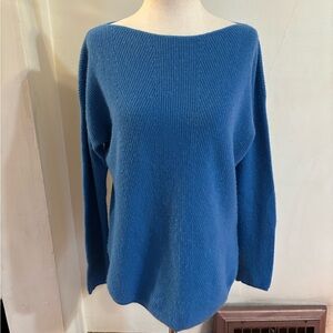Vince cashmere ribbed boat neck sweater